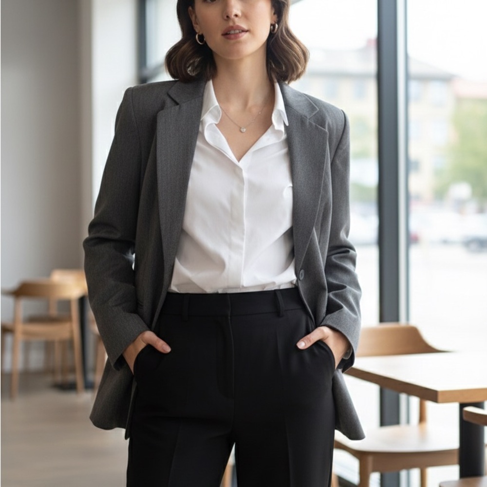 Adolfo Gray Blazer